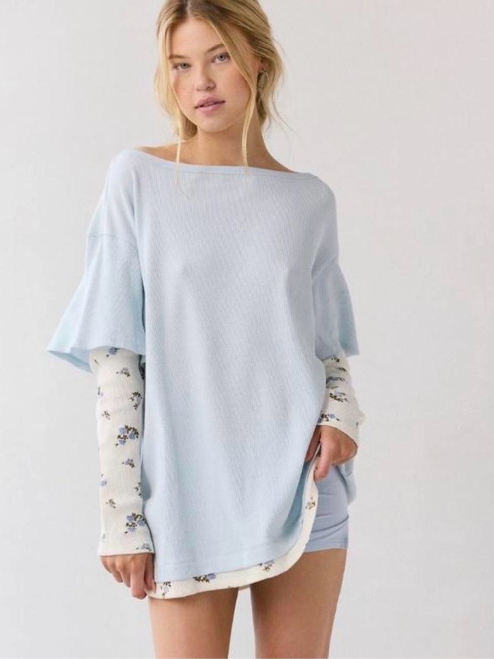 Out From Under Darling Layered Long Sleeve T-Shirt Dress